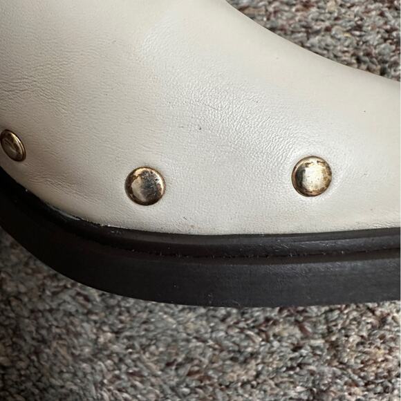 NEW ALOHAS Lorenzo Leather Cream Mules 37 6 - Picture 6 of 12